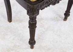 Set of Four Solid Ebony Chairs - 4562460