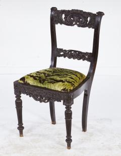 Set of Four Solid Ebony Chairs - 4562465
