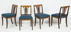 Set of Four Swedish Birch and Stained Birch Side Chairs circa 1930 1940 - 757366