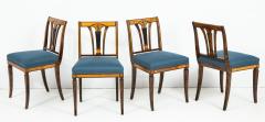 Set of Four Swedish Birch and Stained Birch Side Chairs circa 1930 1940 - 757368