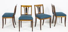 Set of Four Swedish Birch and Stained Birch Side Chairs circa 1930 1940 - 757369