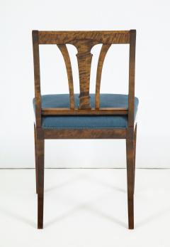 Set of Four Swedish Birch and Stained Birch Side Chairs circa 1930 1940 - 757376
