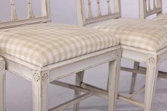 Set of Four Swedish Painted Dining Chairs in the Gustavian Style - 2913430