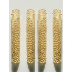 Set of Four Venetian Gold Graniglia Murano Glass Wall Sconce - 4302912