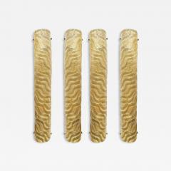 Set of Four Venetian Gold Graniglia Murano Glass Wall Sconce - 4306085
