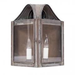 Set of Four Verdigris Green and Copper Wall Mounted Lanterns - 4475982