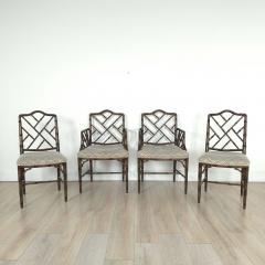 Set of Four Vintage Chinese Chippendale Style Chairs - 4035462