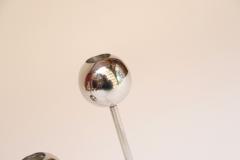 Set of Four Vintage Chrome Orb Candlesticks with Lucite Stems and Bases - 4453489