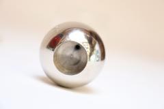 Set of Four Vintage Chrome Orb Candlesticks with Lucite Stems and Bases - 4453493