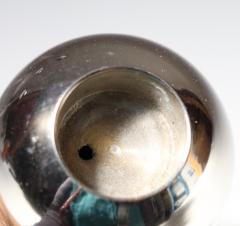 Set of Four Vintage Chrome Orb Candlesticks with Lucite Stems and Bases - 4453494