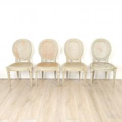 Set of Four Vintage Louis XVI Style Painted Chairs - 3273363