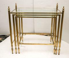 Set of French Brass Nesting Tables - 535209