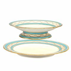 Set of French Victorian Porcelain Dessert Dishes - 4201270