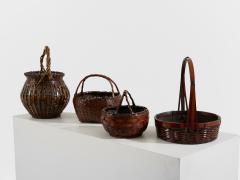 Set of Ikebana Bamboo Baskets Maeda Chikub sai Meiji Period - 4699758
