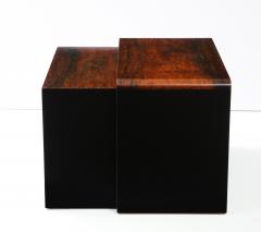 Set of Italian Rosewood and Ebony Lacquered Nesting Tables circa 1970 - 2652858