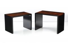 Set of Italian Rosewood and Ebony Lacquered Nesting Tables circa 1970 - 2652860