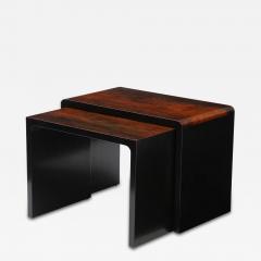 Set of Italian Rosewood and Ebony Lacquered Nesting Tables circa 1970 - 2658788