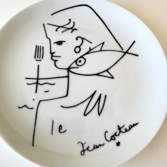 Set of Jean Cocteau Limoges Porcelain Plates France 1950s  - 4754100