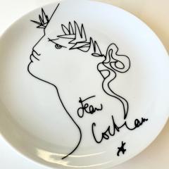Set of Jean Cocteau Limoges Porcelain Plates France 1950s  - 4754104