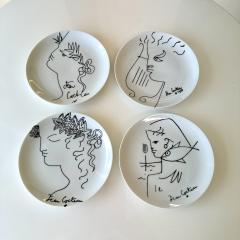 Set of Jean Cocteau Limoges Porcelain Plates France 1950s  - 4754108