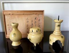 Set of Ki Seto Ceramic Altar Pieces from Korean Empire Period - 3077332