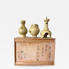 Set of Ki Seto Ceramic Altar Pieces from Korean Empire Period - 3081877