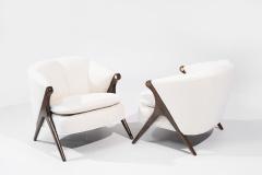 Set of Lounge Chairs by Karpen of California in Mohair C 1950s - 3448562