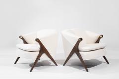 Set of Lounge Chairs by Karpen of California in Mohair C 1950s - 3448563