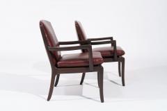 Set of Lounge Chairs by Ole Wanscher in Sangria Leather Denmark C 1960s - 3490527