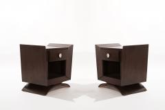 Set of Mahogany Bedside Tables by Brown Saltman C 1950s - 2649925