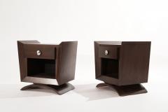 Set of Mahogany Bedside Tables by Brown Saltman C 1950s - 2649926