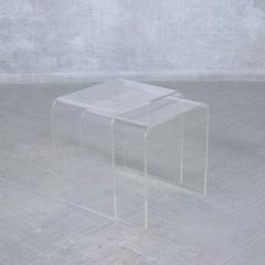 Set of Mid Century Modern Lucite Nesting Tables - 3203854