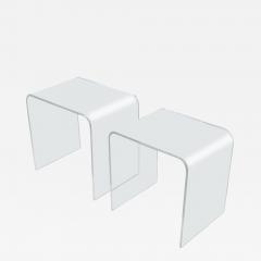 Set of Mid Century Modern Lucite Nesting Tables - 3213615