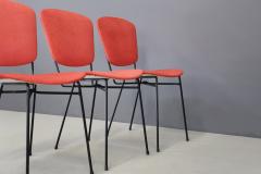 Set of MidCentury five chairs produced Doro Cuneo in iron and fabric 1960s  - 1168551