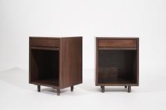 Set of Minimalist Walnut End Tables C 1950s - 3111425