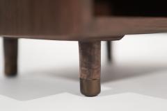 Set of Minimalist Walnut End Tables C 1950s - 3111432