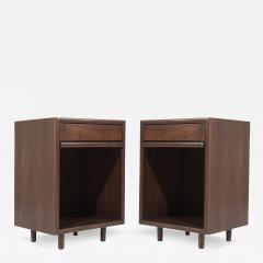 Set of Minimalist Walnut End Tables C 1950s - 3111593