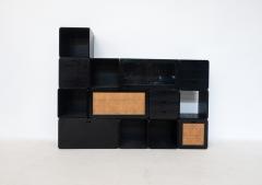 Set of Modular Black Wooden Cubes by Derk Jan de Vries - 3048934