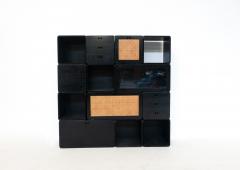 Set of Modular Black Wooden Cubes by Derk Jan de Vries - 3048942