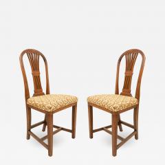 Set of Nine English Country Walnut Side Chairs - 1483531