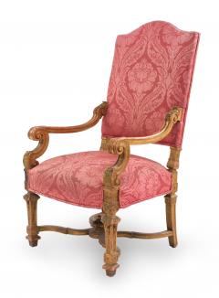 Set of Nine French Louis XIV Rose Upholstery Chairs - 1418928