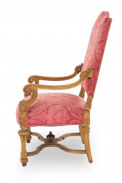 Set of Nine French Louis XIV Rose Upholstery Chairs - 1418929