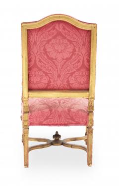 Set of Nine French Louis XIV Rose Upholstery Chairs - 1418930