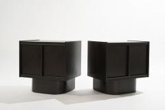 Set of Pedestal Bedside Tables in Espresso 1960s - 2522897