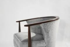 Set of Scandinavian Modern Barrel Lounge Chairs 1950s - 2096593