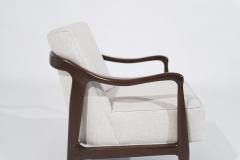Set of Sculptural Walnut Lounge Chairs in the Style of Gio Ponti C 1950s - 3232245