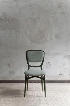 Set of Seven Chairs with Lacquered Wood Frame Upholstered in Dedar Fabric - 4117739