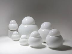 Set of Seven Daruma Glass Table Lamps by Sergio Asti for Candle - 4726205