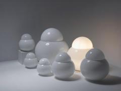 Set of Seven Daruma Glass Table Lamps by Sergio Asti for Candle - 4726206