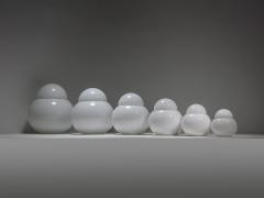 Set of Seven Daruma Glass Table Lamps by Sergio Asti for Candle - 4726207